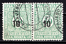 POSTAGE DUE NUMBER 1 WITH "LONG NOSE" IN PAIR , ERROR! - Non Dentelés, épreuves & Variétés