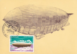 A9102- ZEPPELIN N4 ITALIA MAXI CARD, PHYLATELIC EXHIBITION BUCHAREST 1979 ROMANIA USED STAMP - Zeppelin