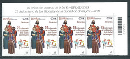 ESPAGNE SPANIEN SPAIN ESPAÑA 2021 75 ANIV GIGANTS OF ONTINYENT CITY BLOCK 4V  MNH ED 5496 MI 5546 YT 5251 SC 4536 SG 549 - Unused Stamps