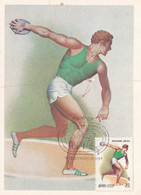 A9130- DISCUS THROW SPORT OLYMPIC SPORT MAXIMUM CARD, MOSCOW USSR RUSSIA 1981 USED STAMP - Cartes Maximum