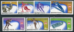 HUNGARY 1975 Winter Olympics, Innsbruck Used.  Michel 3089-95 - Gebraucht