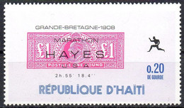 HAITI - 1969 - 1v - MNH** - Olympic Marathon Winners - Hayes - USA - Great Britain 1908 - Olympics Maratón Maratona - Ete 1908: Londres