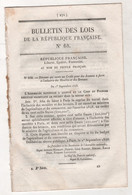 1848 BULLETIN DES LOIS N°68 - INDUSTRIE DES MEUBLES & BRONZES - CHEMIN DE FER PARIS LYON - ARDENNES - BRIVEZAC - HERAULT - Décrets & Lois