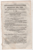 1848 BULLETIN DES LOIS N°69 - TEMPS DE TRAVAIL OUVRIERS - CONTRIBUTIONS DIRECTES - GENDARMERIE MOBILE VERSAILLES - Décrets & Lois