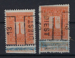 PELLENS Type Cijfer Nr. 108 Voorafgestempeld Nr. 2134 A + B   DIEST  13  ; Staat Zie Scan ! - Roulettes 1910-19