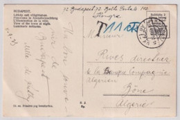 ALGERIE ! - 1935 - CARTE De BUDAPEST (HONGRIE) => BONE ! TAXE 11cts ! - Lettres & Documents