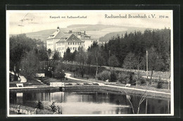 AK Bad Brambach I.V., Kurpark Mit Radium-Kurhof - Bad Brambach