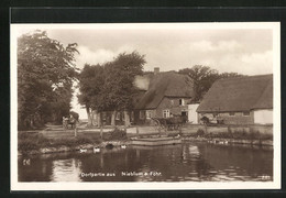 AK Nieblum A. Föhr, Dorfpartie Am Teich - Föhr