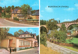 DDR Mehrbild AK Um 1974 Wurzbach, Rathaus, Viadukt Sormitztal, FDGB Ferienheim - Wurzbach