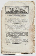 Bulletin Des Lois N°255 Pluviôse An VII (1799) Service De La Poste/Douanes Escaut/Poinçons Ouvrages D'or Et D'argent - Décrets & Lois