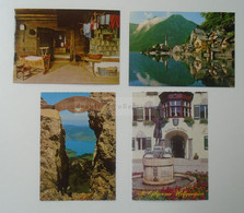 D180627 Salzkammergut  Mondseer Rauchhaus - Hillmelspforte Auf Dem Schafberg Hallstatt  St. Gilgen  Lot Of 4 Postcards - Hallstatt
