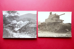 Due Fotografie Originali Carri Armati Modello M13/40 Esercito Italiano WW2 - Other & Unclassified