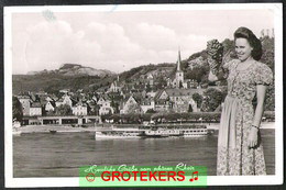 LINZ Am Rhein 1953   Raderdampfer - Linz A. Rhein