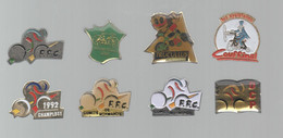 PINS PIN'S VELO CYCLISME 767 FFC CHAMPLOST NORMANDIE TRUCULLUS MINIVELO COUFFINAL   LOT 8 PINS - Cyclisme