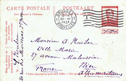 BELGIQUE ENTIERS POSTAUX - Entier Postal 30 Juin 1914 - WW1 - 10 Centimes - Occupazione Tedesca
