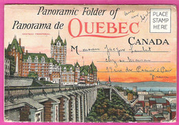 Quebec Canada Panorama Dépliable Sur Enveloppe + Photos Panoramic Folder Of Quebec - Québec - La Cité