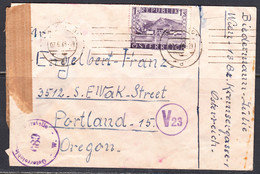 Austria Cover To USA, Censor, Postmark Jun 7, 1948 - Covers & Documents