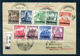 Luxembourg  German Occ. 1941 WWII Register Cover  Mi 33-41 Full Set 10757 - 1940-1944 German Occupation