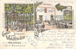 Herfort - Restaurant Waldfrieden - Mehrbild 1903 - Herford
