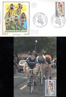 " CHAMPIONNATS DU MONDE CYCLISTE " Sur LOT (Enveloppe 1er Jour Et Carte Maximum) De 19721 N° YT 1724 CM FDC - Cyclisme