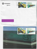 Brazil 2013 Commercial Cover + Maximum Card With Personalized Stamp RHM-C-2853 60 Years Of Petrobras Oil Ship Energy - Gepersonaliseerde Postzegels