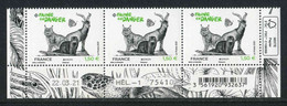 TIMBRES** De 2021 Gommés En Bas De Feuille Illustrée "3 X 1,50 € - FAUNE EN DANGER"  Avec Date 22.03.21 - Unused Stamps