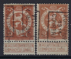 PELLENS Type Staande Leeuw Nr. 109 Voorafgestempeld Nr. 2358 A + B KORTRIJK 1914 COURTRAI In Goede Staat,zie Ook Scan ! - Roulettes 1910-19