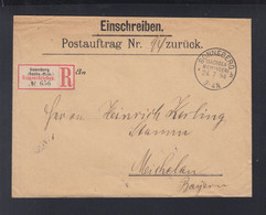 Dt. Reich Postauftrag 1894 Sonneberg - Cartas