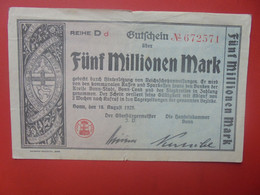 BONN 5 MILLIONEN MARK 1923 Circuler (B.23) - Collections