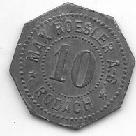 *notgeld Rodach  MAX  ROESLER10 Pfennig ND  Zn   11631.4 - Altri & Non Classificati