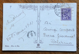 VATICANO - CARTOLINA  Con 20 C. Isolato ( Tariffa Solo Firma) :  POSTE VATICANE 13/12/29  PER PALERMO - ...-1929 Voorfilatelie