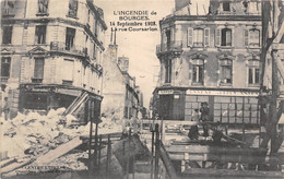 18-BOURGES- L'INCENDIT DE BOURGES, 14 SEP 1928 LA RUE COURSARLON - Bourges