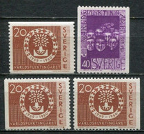 Schweden Sweden Sverige Mi# 457-8C/D Postfrisch/MNH - Refugees - Unused Stamps