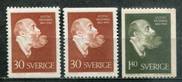 Schweden Sweden Sverige Mi# 461-2C/D Postfrisch/MNH - Literature, Poet - Nuevos