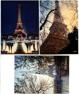 PARIS - LA TOUR EIFFEL (LOT DE 3 CARTES) - Eiffeltoren