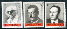 HUNGARY 1975 Famous Hungarians Used.  Michel 3077-79 - Oblitérés