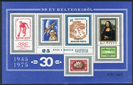 HUNGARY 1975 Most Successful Hungarian Stamps Non-postal Block  MNH / **....  As Michel Block 114 - Ungebraucht