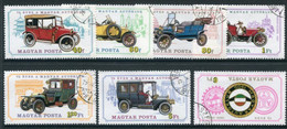 HUNGARY 1975 75th Anniversary Of Autoclub: Vintage Cars Used.  Michel 3031-37 - Used Stamps