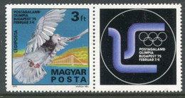 HUNGARY 1975 Mail Pigeon Olympiad MNH / **.  Michel 3022 Zf - Unused Stamps