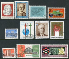 HUNGARY 1975 Eleven Single Issues, Used. - Gebruikt