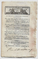 Bulletin Des Lois N°261 Ventôse An VII (1799) Barthélémy Schérer Armées D'Italie Naples /Milet-Mureau/Loterie Nationale - Décrets & Lois