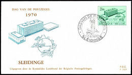 Belgium FDC 1970 Mi 1586 [292f-SLEIDINGE] Stamp Day - 1961-70