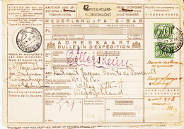 Pays Bas , En 1941 Bulletin D'expédition Pour Un   Lieutenant Prisonnier  Oflag XVII A   RR Et     TB - Railway