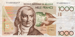 Belgium 1.000 Francs, P-144 (1980) - Very Fine ++ - Signature 3+10 - First Issue! - 1000 Frank