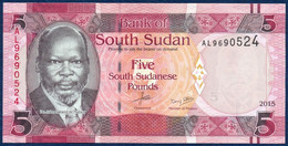 SOUTH SUDAN 5 POUNDS P-11 Dr. John Garang De Mabior - Aliab Dinka Cattle 2015 UNC - Soudan Du Sud