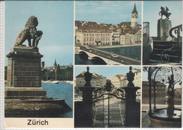 ZÜRICH - Hafen Enge, Zunfthaus Meise U. St. Peter, Waldmann Denkmal, Münsterhof, Weinplatz - Enge