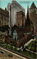CPA AK Trinity Church Showing Sky Scrapers NEW YORK CITY USA (769977) - Churches