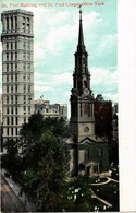 CPA AK St. Paul Building And St. Paul Chapel NEW YORK CITY USA (769982) - Churches