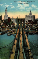 CPA AK View From Brooklyn Bridge Tower NEW YORK CITY USA (790113) - Bridges & Tunnels