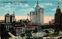 CPA AK Municipal Building And City Hall Park NEW YORK CITY USA (790194) - Parken & Tuinen